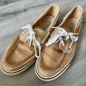 Sperry Top-Sider Metallic Gold Dots Women's 7M Boat Shoe